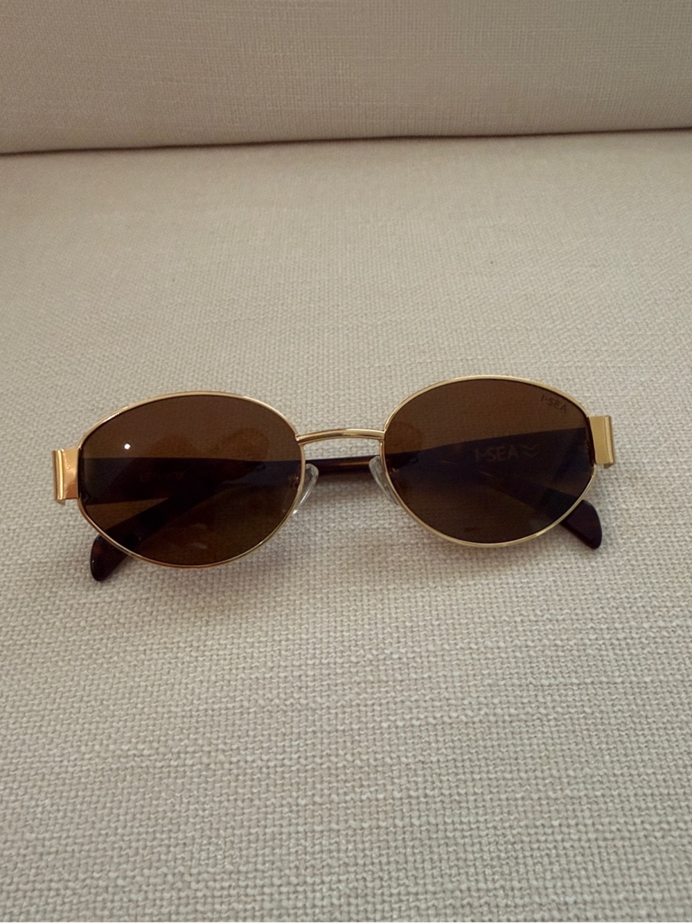 I-Sea Lennox Gold Frame Brown Lens Women's Sunglasses